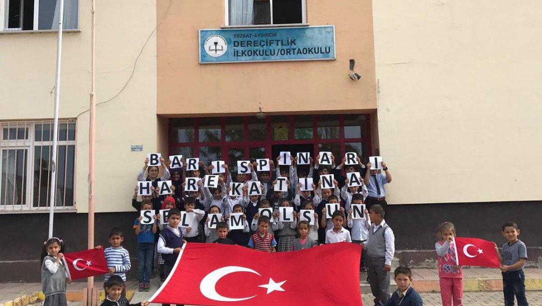 Öğrencilerimiz  Barış Pınarı Harekatındaki Mehmetçiğimize....